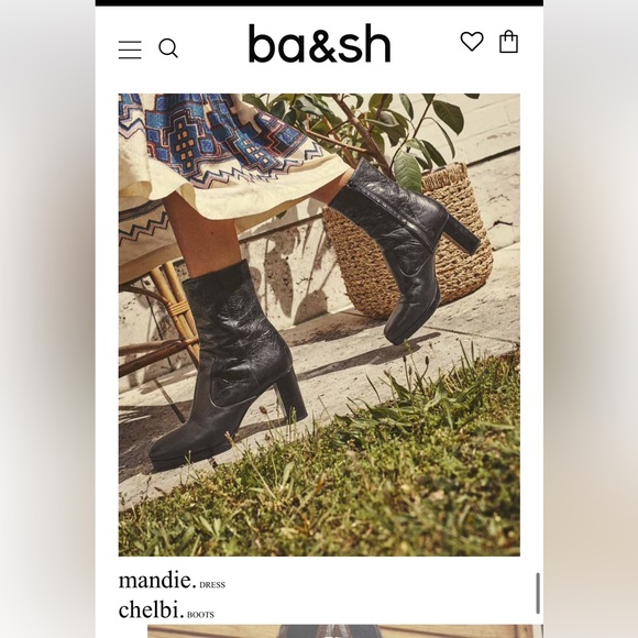 ba&sh Shoes - ba&sh Chelbie Heeled Black Boot Size 39 IT / 8.5 US